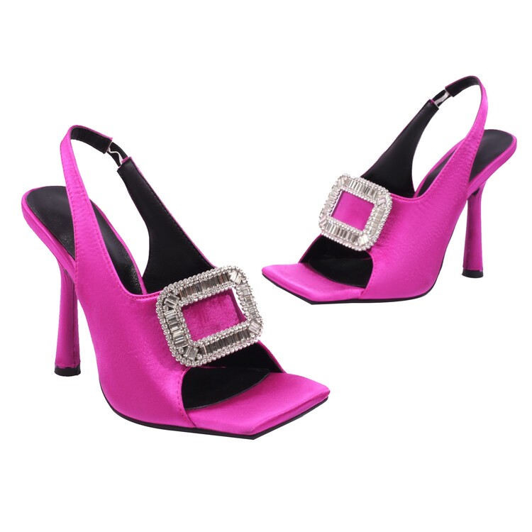 Peep Toe Sandals with Rhinestone and Metal Decor - Style a.html