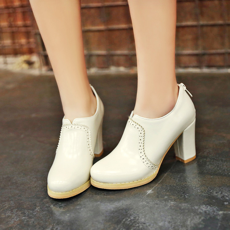 Women's Fashion Ankle Boots with Chunky Mid Heel and Platform